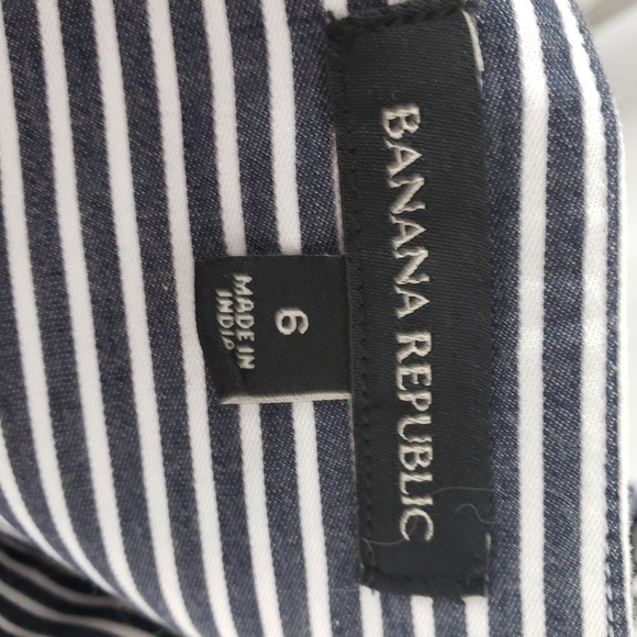 𝅺BANANA Republic Striped Pleated Skirt Size 6 - Picture 4 of 5